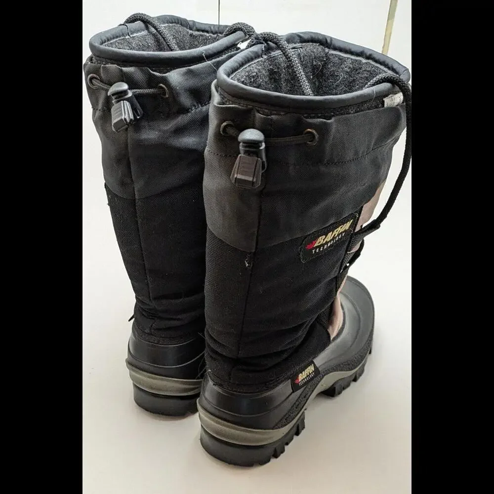 Unisex Baffin Technology Black Nylon/Rubber Canada Winter Boots Size 7M‎ 9W